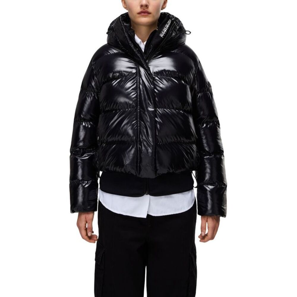 Napapijri Black Recycled Polyester Full-Length Women's Jacket